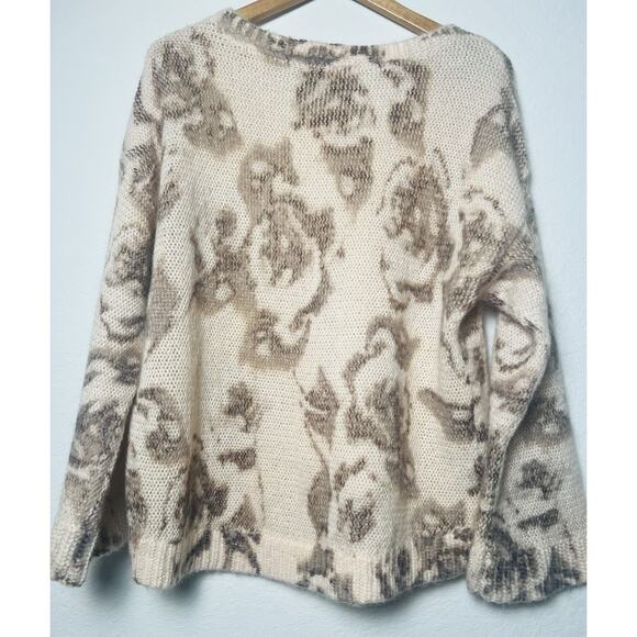 VICTORIA'S SECRET Mohair Wool Blend Floral Oversized Sweater Sz S - Picture 11 of 12